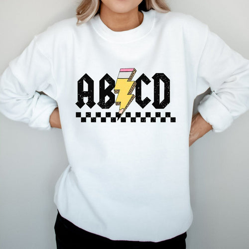 ABCD Teacher Sweatshirt, Teacher Crewneck, Teacher Shirts, Back to School Sweater