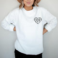 Basketball Distressed Heart Sweatshirt, Basketball Mom Crewneck, Basketball Team Shirts