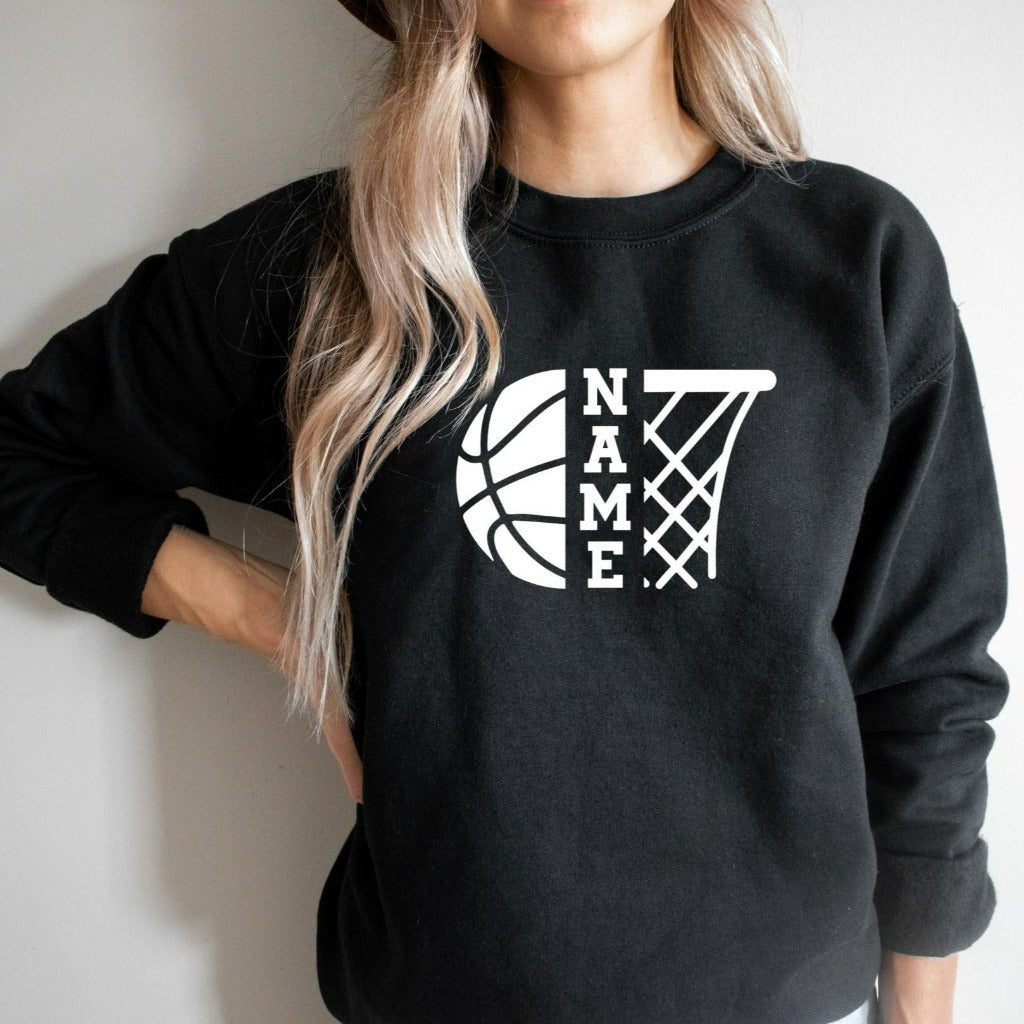 Personalized Basketball Sweatshirt, Basketball Mom Crewneck, Basketball Dad, Matching