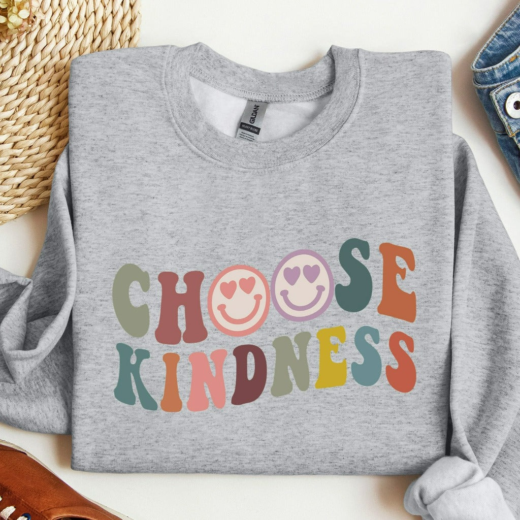 Choose Kindness Sweatshirt, Cute Teacher Be Kind Crewneck, Positive Affirmation Sweater, Group Teacher Shirts