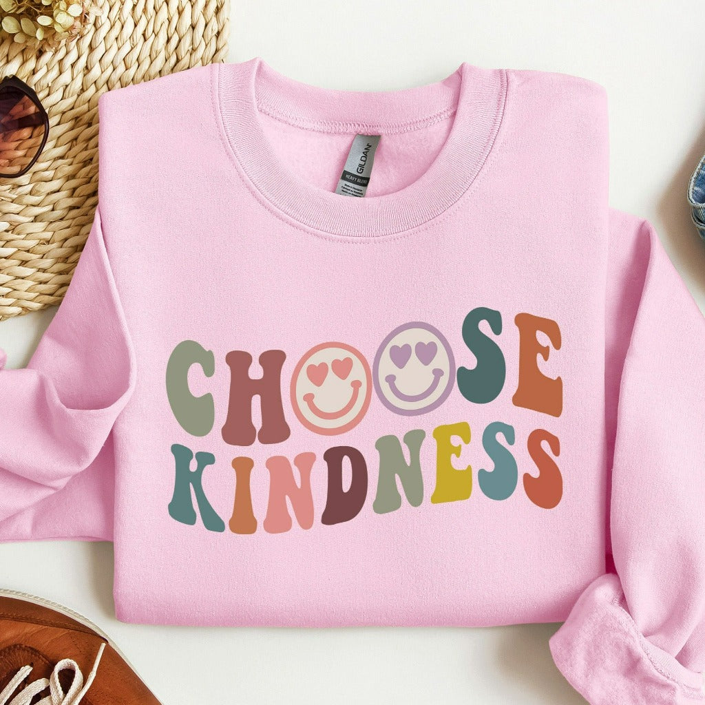 Choose Kindness Sweatshirt, Cute Teacher Be Kind Crewneck, Positive Affirmation Sweater, Group Teacher Shirts