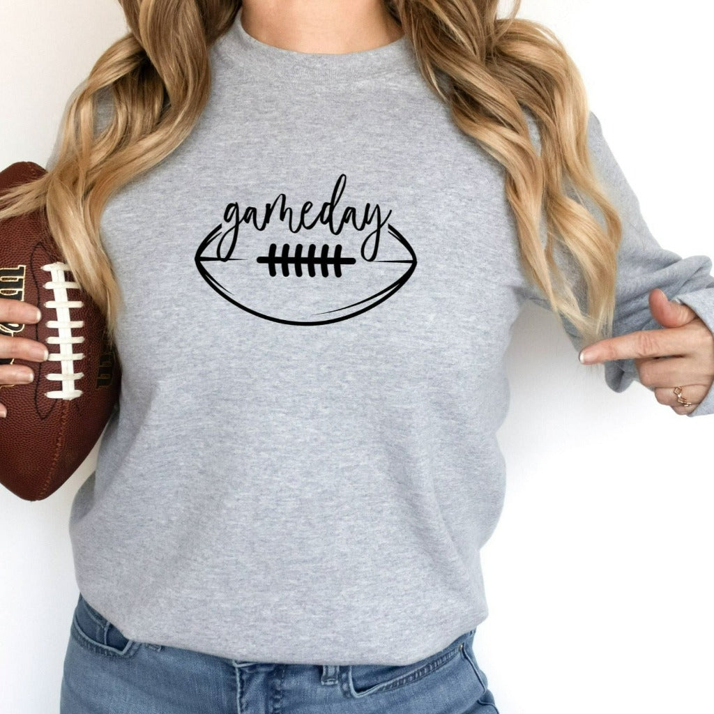 Football Gameday Crewneck Sweatshirt, Football Mom Shirt, Gift for Football Mom, Fan Shirts