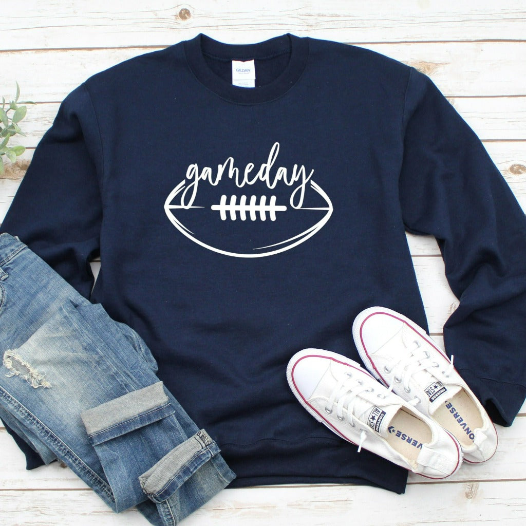 Football Gameday Crewneck Sweatshirt, Football Mom Shirt, Gift for Football Mom, Fan Shirts