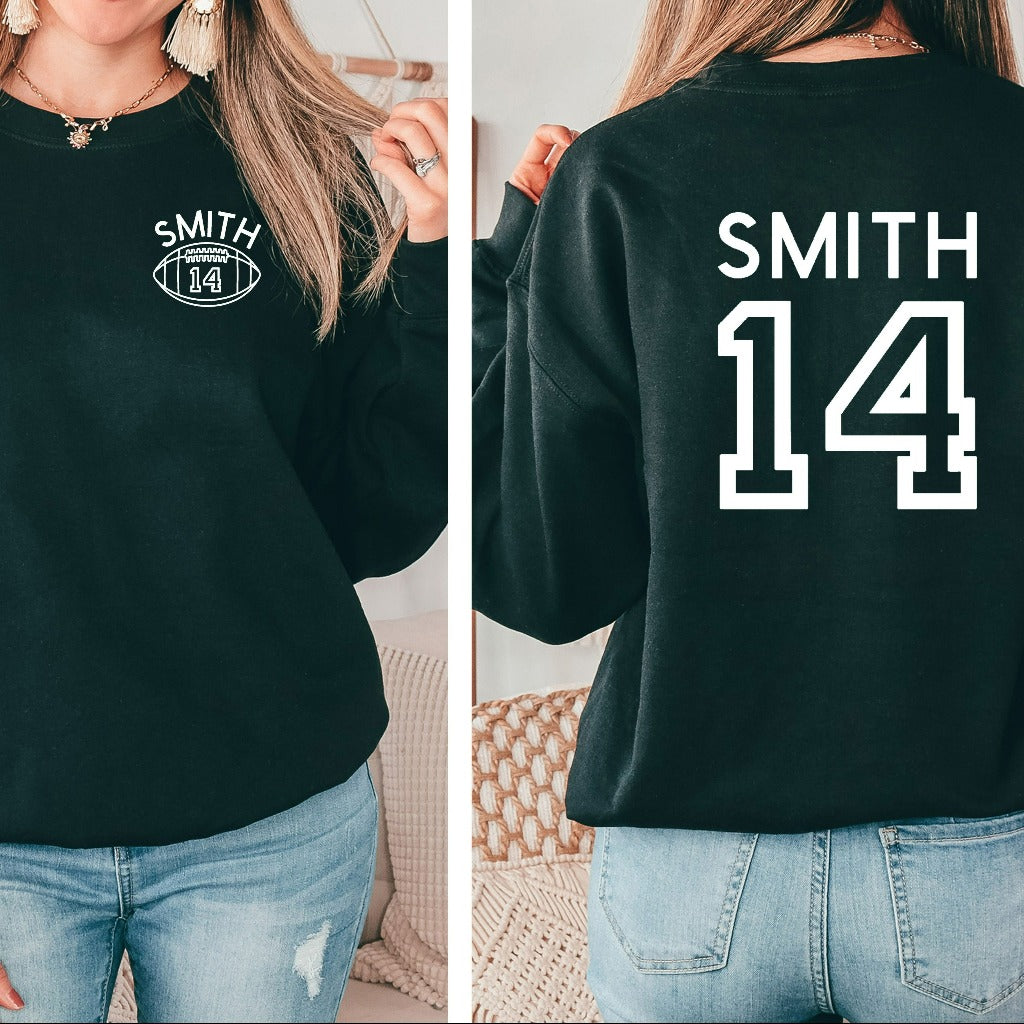 Personalized Football Sweatshirt, Football Mom Crewneck, Gift for Football Mom, Fan Shirts