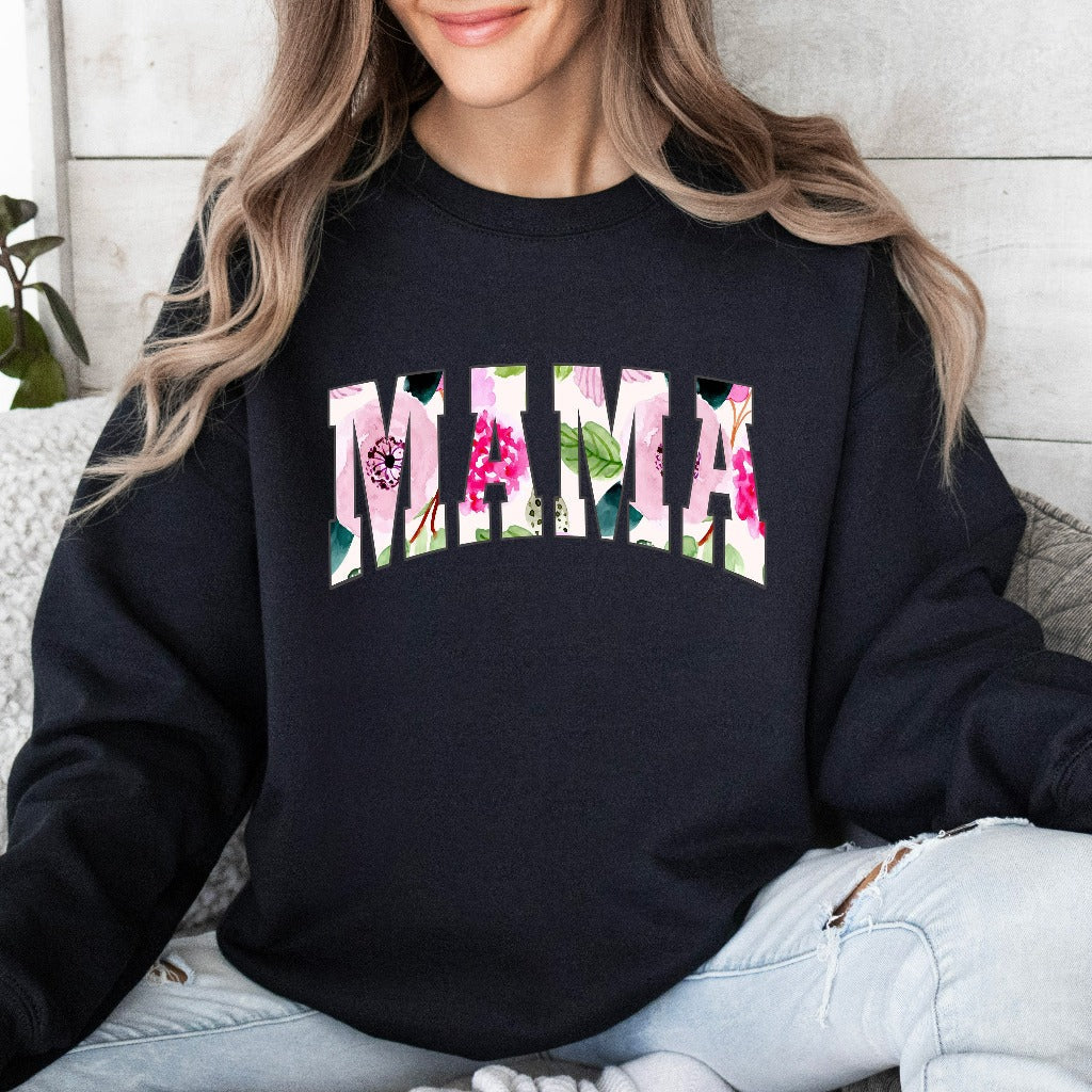 Floral Mama Sweatshirt, Coquette Aesthetic Mama Crewneck, Mother's Day Gift, Gift for New Mom