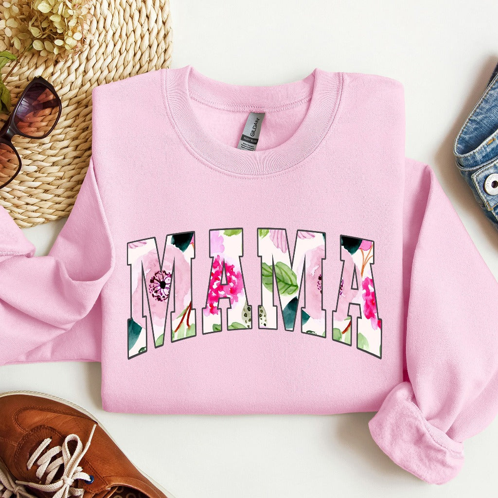 Floral Mama Sweatshirt, Coquette Aesthetic Mama Crewneck, Mother's Day Gift, Gift for New Mom