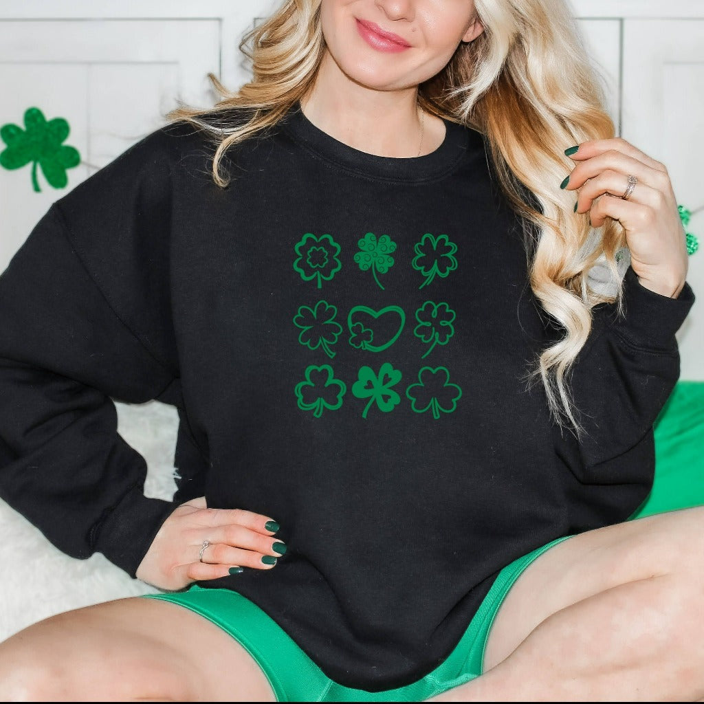 Shamrock Sweatshirt, St. Patrick's Day Crewneck, St. Patty's Day Shirt, Shamrock Shirt