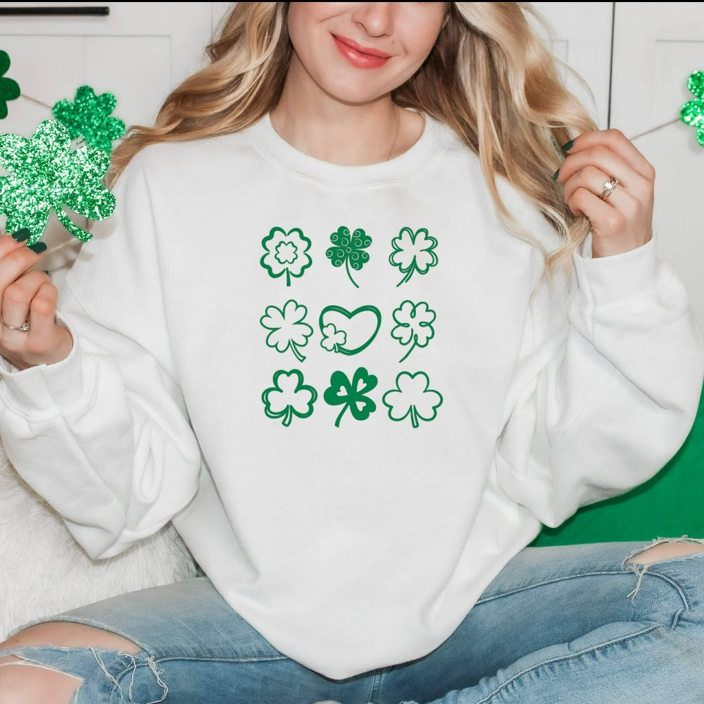 Shamrock Sweatshirt, St. Patrick's Day Crewneck, St. Patty's Day Shirt, Shamrock Shirt