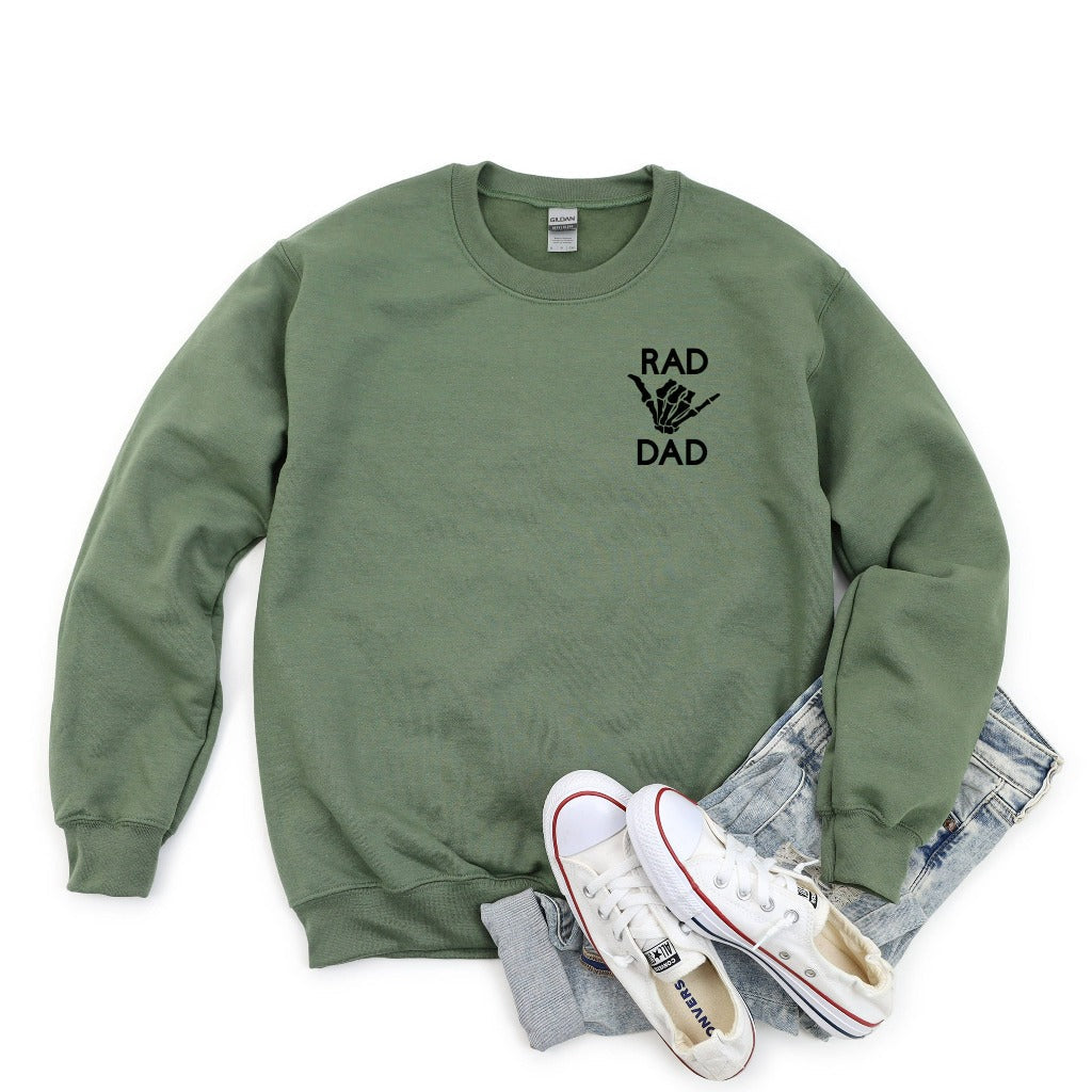 Rad Dad Sweatshirt, Fathers Day Gift, Cool Dad Shirt, Gift for New Dad from Wife, Radical Dad