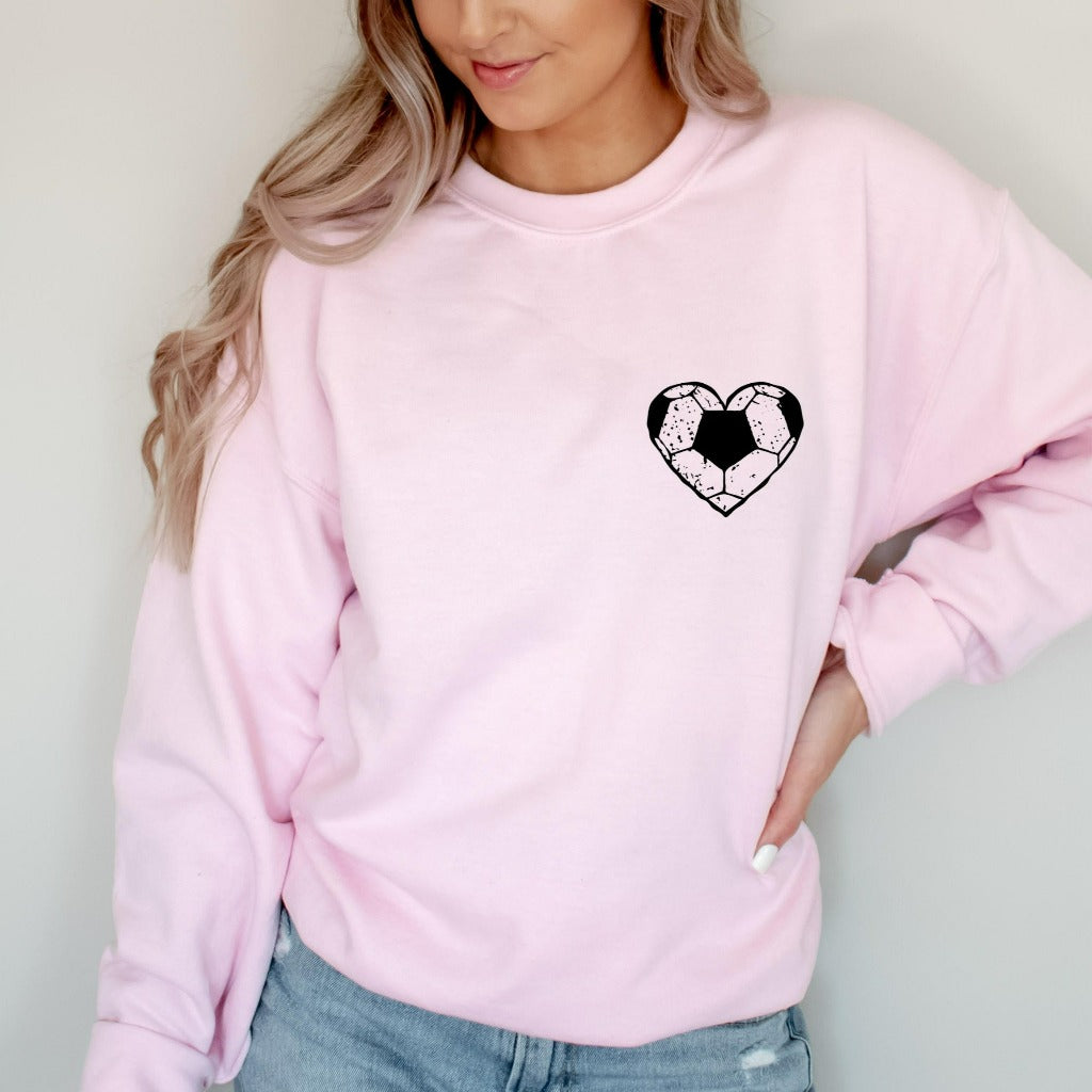 Soccer Distressed Heart Sweatshirt, Gift for Soccer Mom, Soccer Mom Crewneck