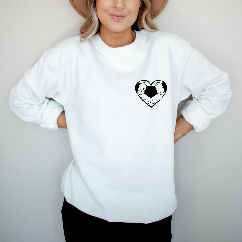 Soccer Distressed Heart Sweatshirt, Gift for Soccer Mom, Soccer Mom Crewneck