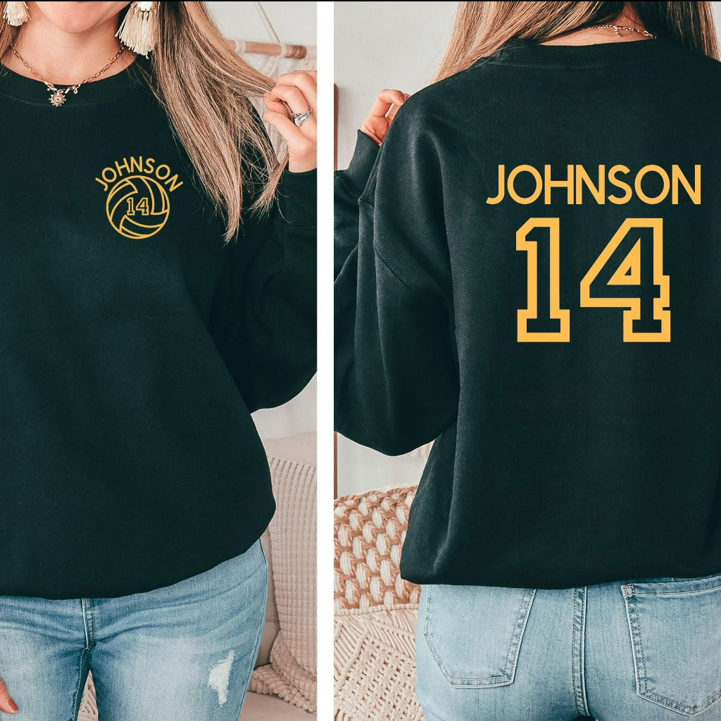 Personalized Volleyball Sweatshirt, Volleyball Mom Crewneck, Gift for Volleyball Mom, Fan Shirts