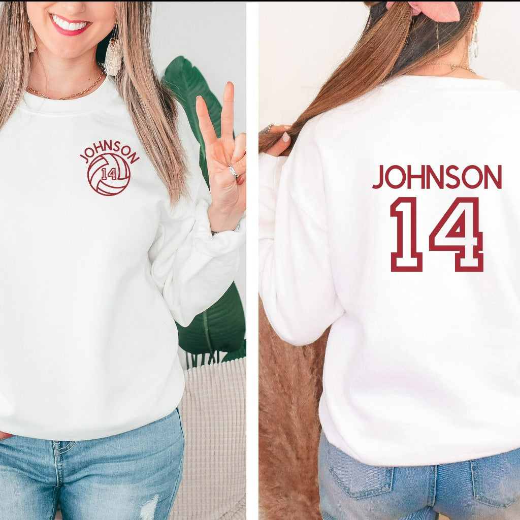 Personalized Volleyball Sweatshirt, Volleyball Mom Crewneck, Gift for Volleyball Mom, Fan Shirts