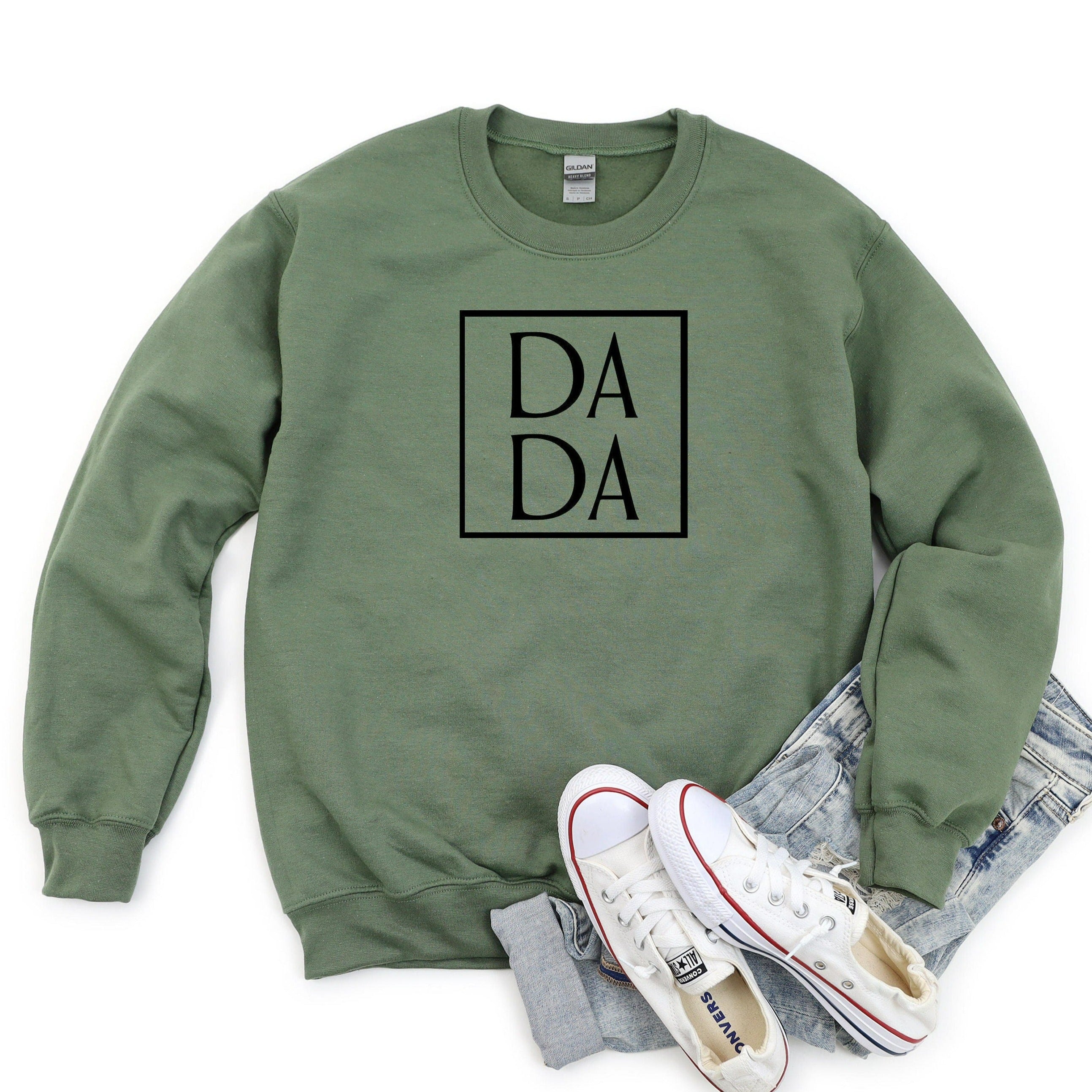 DADA Crewneck Sweatshirt, Dad Shirts, Fathers Day Gift, Gift for New Dad, Dad Hospital Shirt